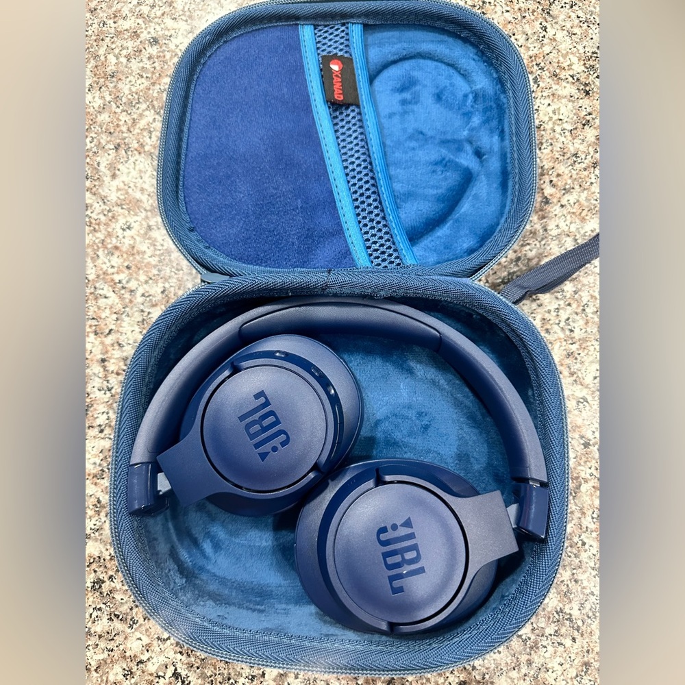 JBL Blue Over-Ear Headphones with Padded Comfort